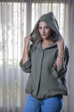 Olive Linen Shirt - Image 2