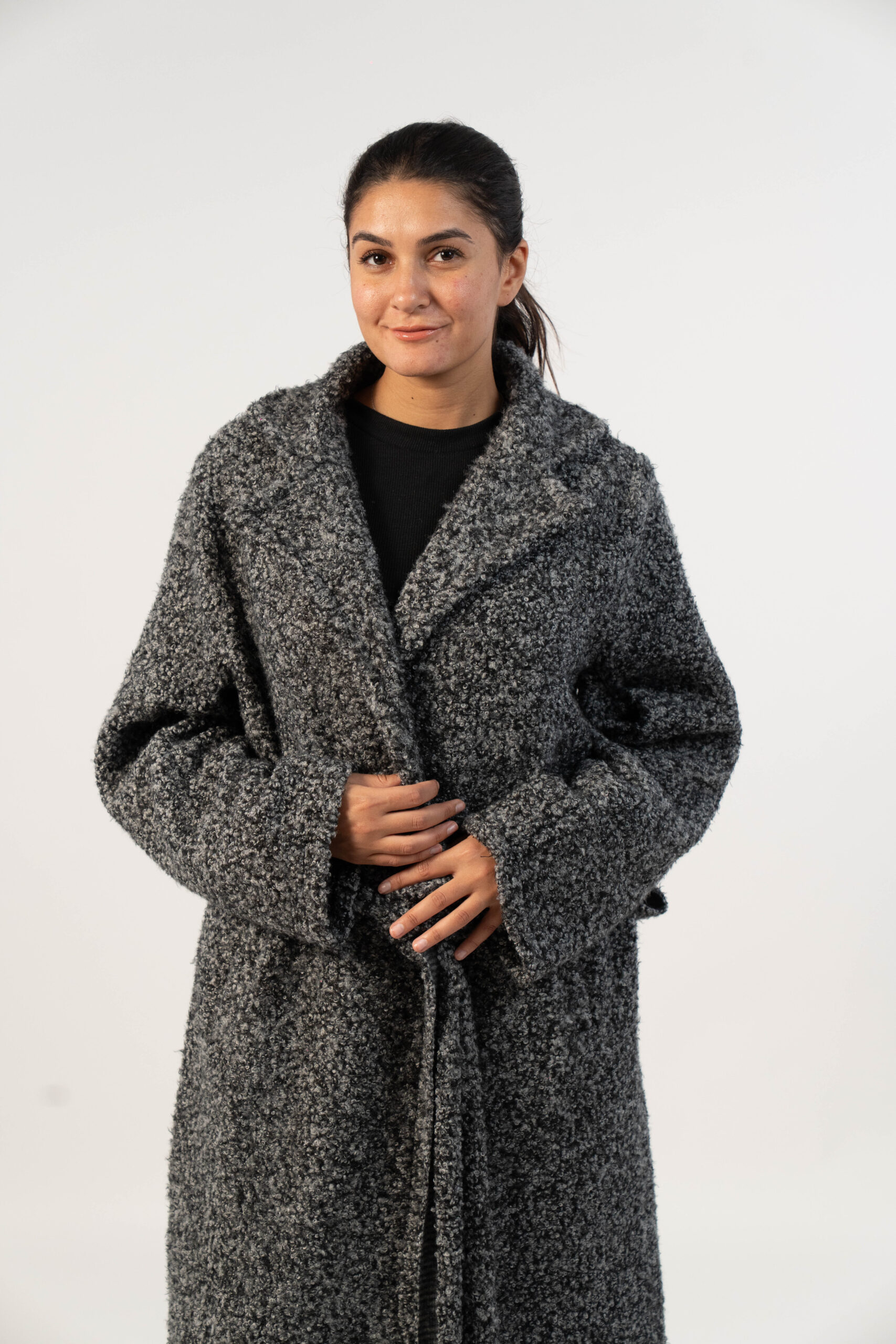 YLW-347 Belted Wool Coat - Image 1