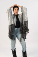 Sparkle Tweed Poncho - Image 3